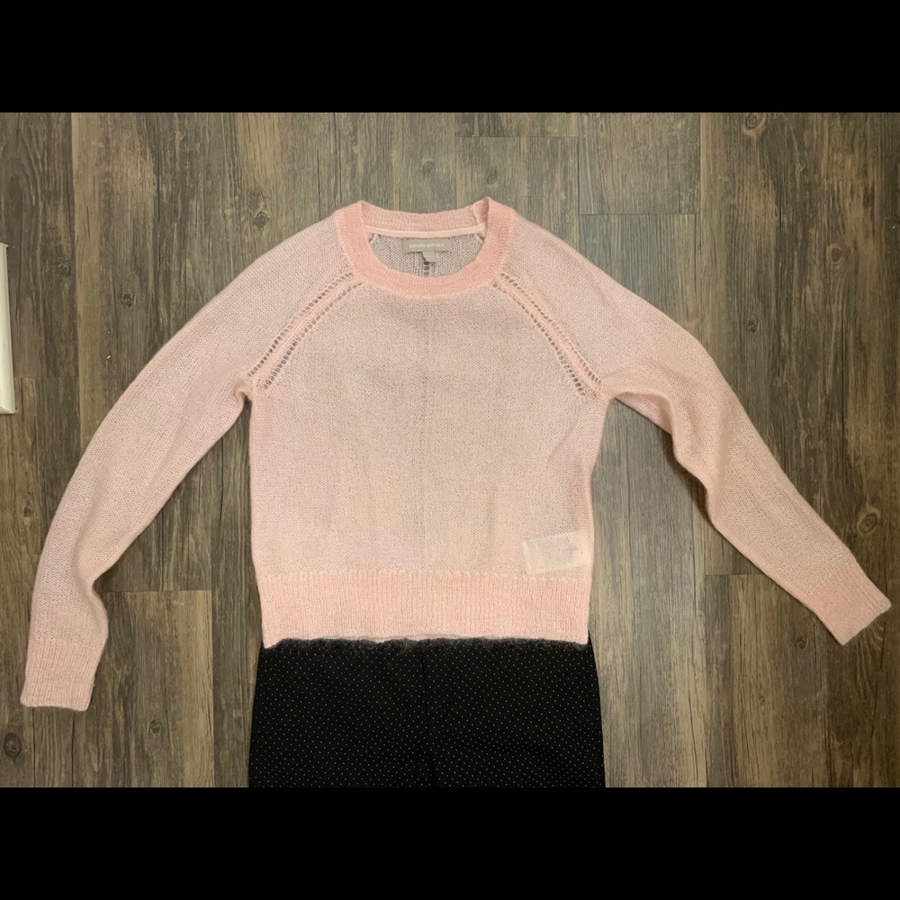 Banana republic sheer pink sweater
